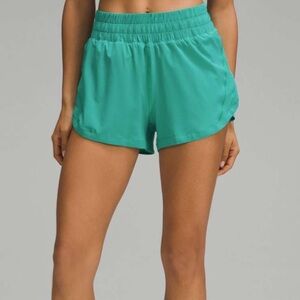 lululemon Track That High-Rise Lined Short 3" in Kelly Green - Size 4